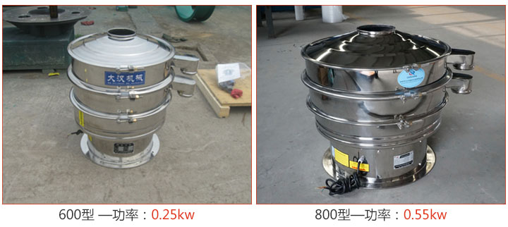 食品振動篩同種材質有不同大小的型號，而型號的不同就會影響價格。